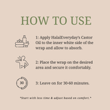 Castor Oil Pack with 8oz Amber Bottle of Castor Oil - (EXCLUSIVE BUNDLE)