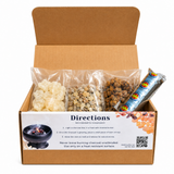 Incense Resin Exploration Set | Three 2 oz. Resin Samples + 33mm Charcoal Tablets | White Copal + Frankincense + Myrrh | Incense Room Fragrance Aroma | Gift