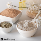 Bentonite (Indian Healing), Moroccan (Red-Rhassoul) & European (French-Green) Clay Powder - 3 Pack Set