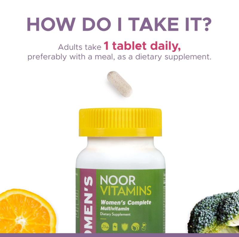 NoorVitamins Vegan Women's Multivitamin Halal