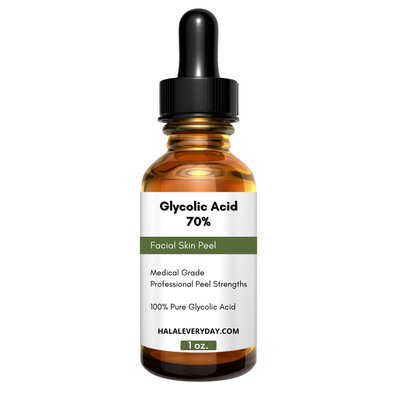 1oz 70% Glycolic Acid Skin Peel Treatment - For Wrinkles, Acne, Large Pores