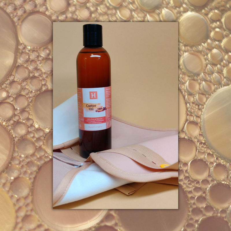 Castor Oil Pack with 8oz Amber Bottle of Castor Oil - (EXCLUSIVE BUNDLE)